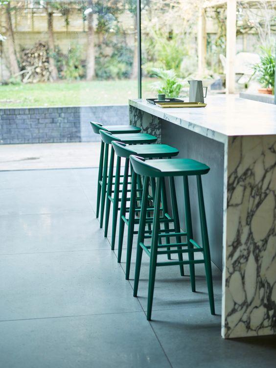 Green on sale counter stool