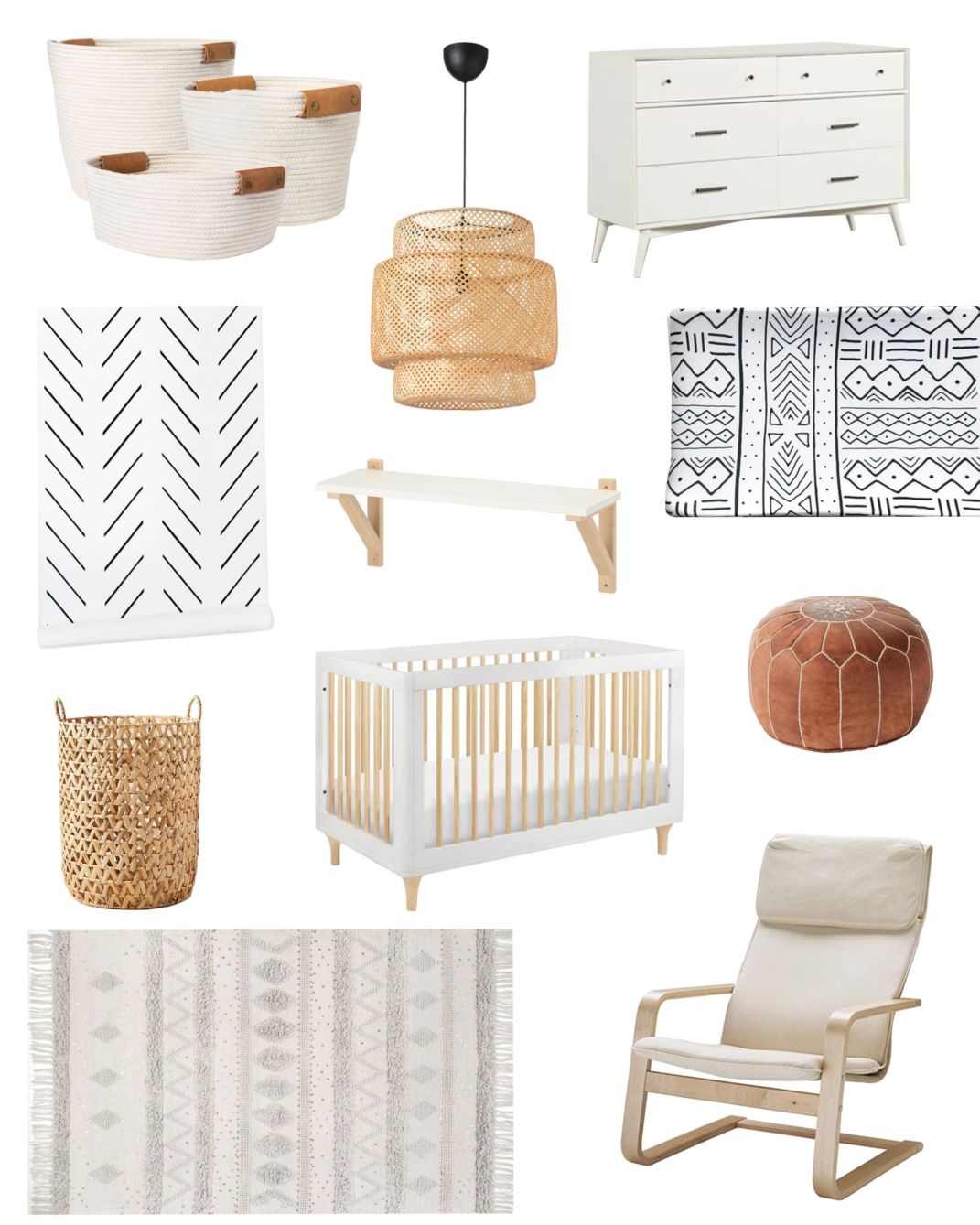 Minimal Boho Nursery Interior  Modern  Nursery  Other  by Livettes  wallpaper  Houzz