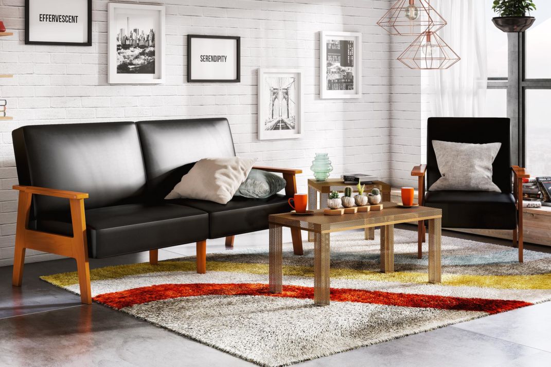 perforated metal coffee table gold