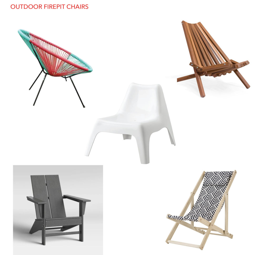 Plastic chairs deals for fire pit